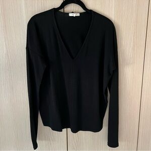 Rag & Bone Classic Black V-Neck Top